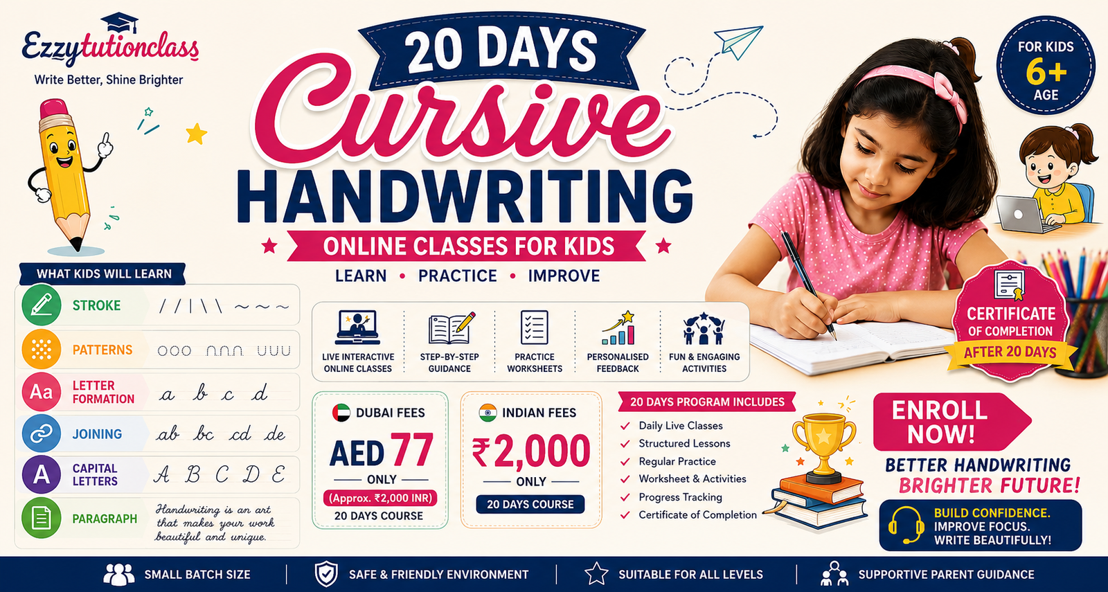 Ezzy Tuition Classes | Handwriting & Phonics Training
